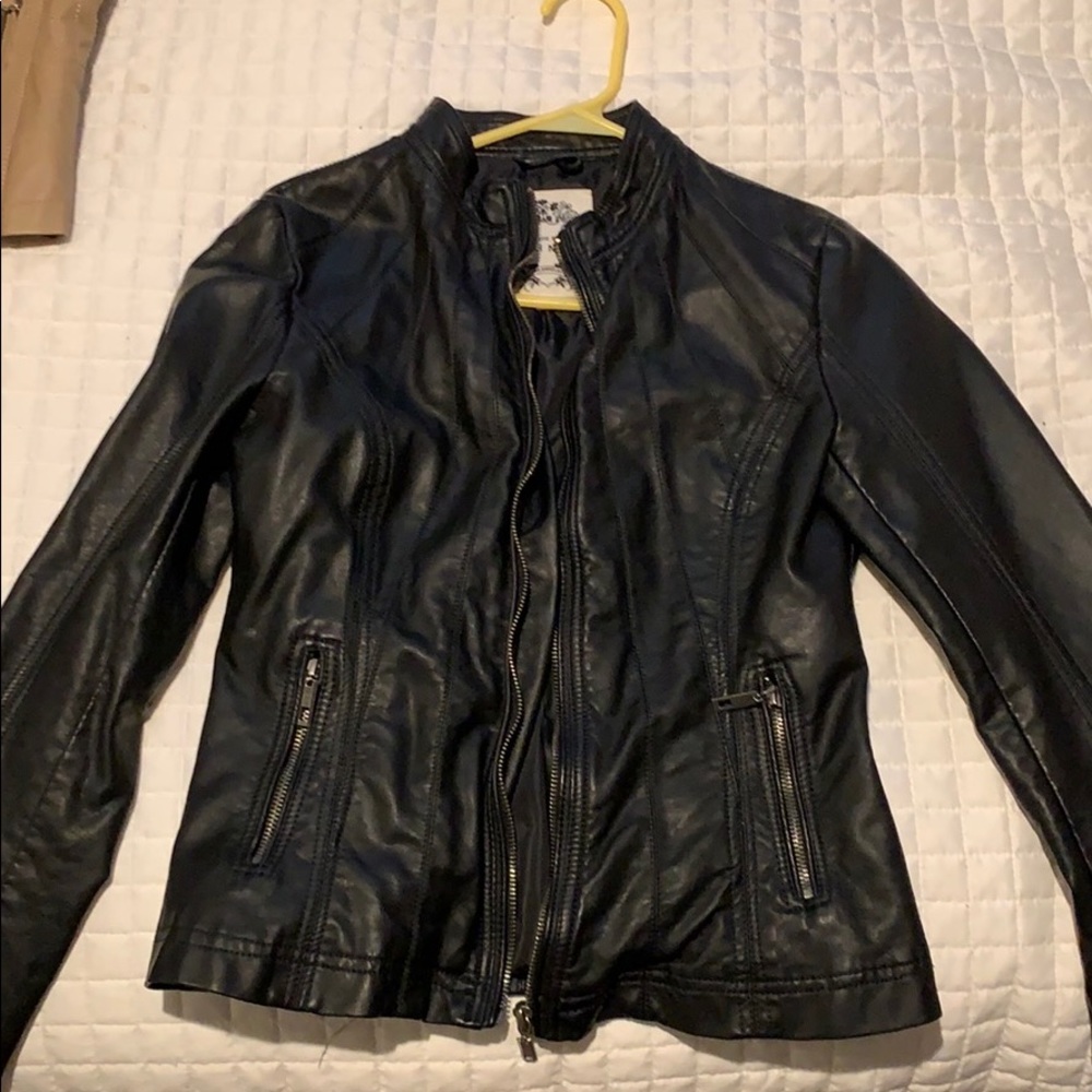 Made by Johnny black faux leather jacket